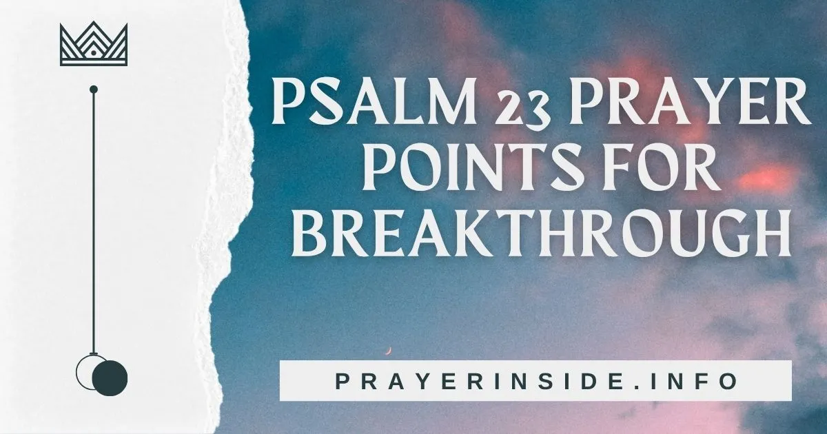 Psalm 23 Prayer Points