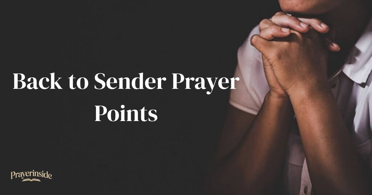 back to sender prayer points