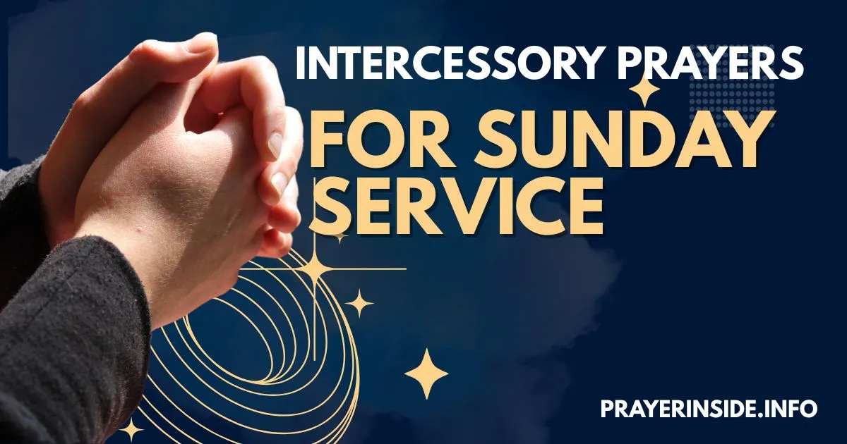intercessory prayers for sunday service