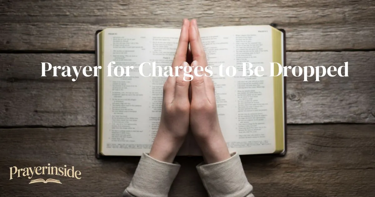 prayer for charges to be dropped