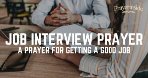 prayer for a job interview
