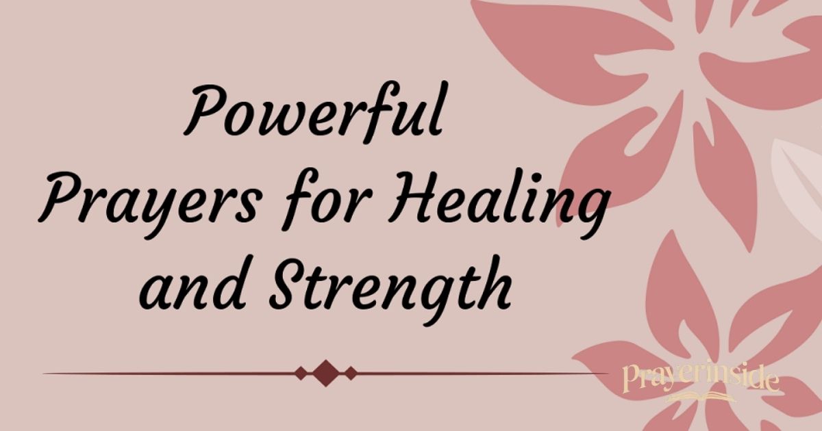 prayer for healing and strength